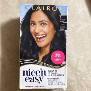 Glossy Black Hair Color with Natural Waves